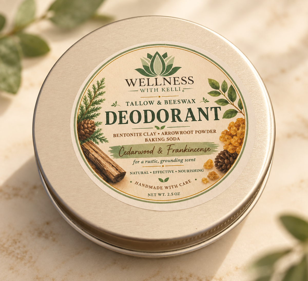 Cedarwood, Frankincense & Tallow Deodorant