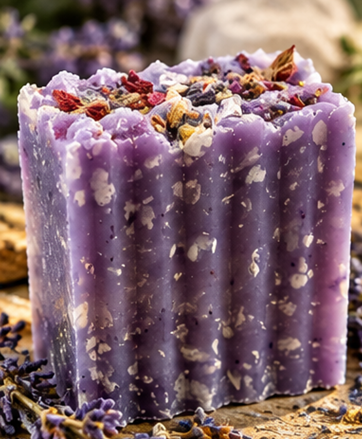 Lavender Rose Hot Processed Soap Bar