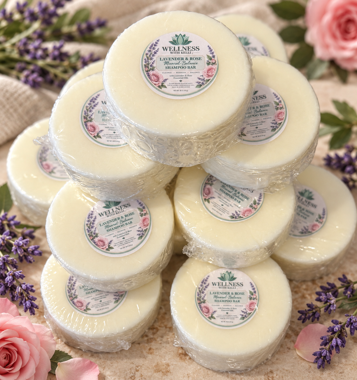 Lavender Rose Mineral Balance Shampoo Bar - Small/travel size