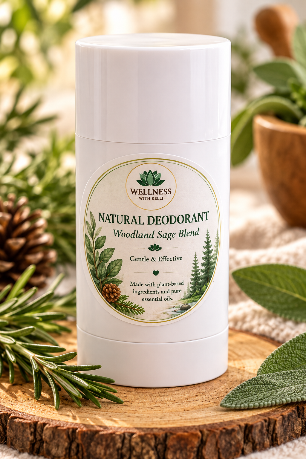 Herbal Infused Natural Deodorant - Woodland Sage