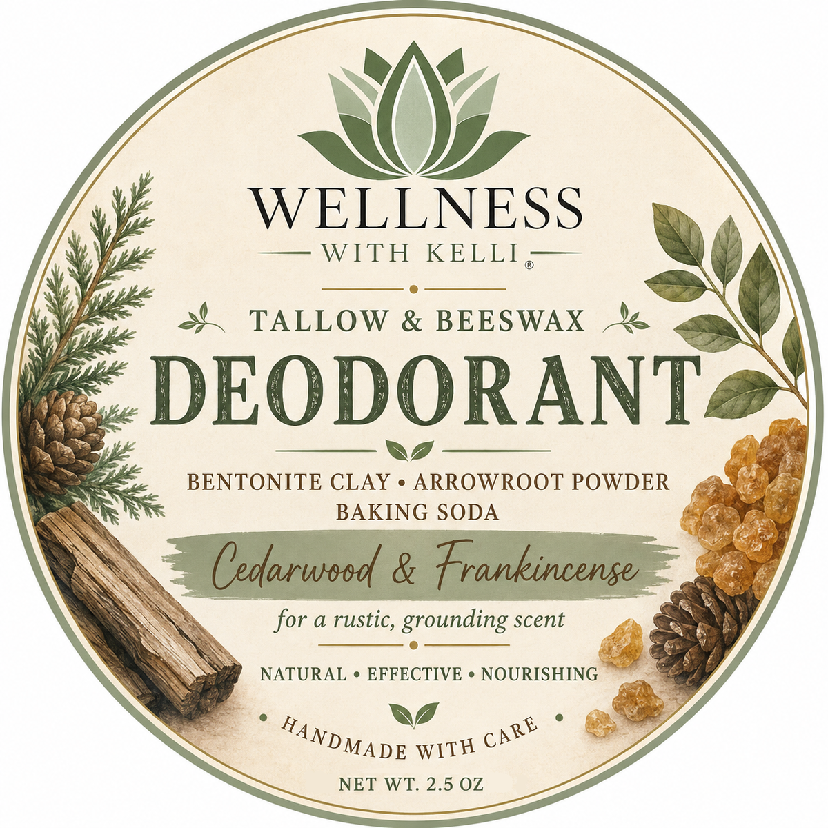 Cedarwood, Frankincense & Tallow Deodorant